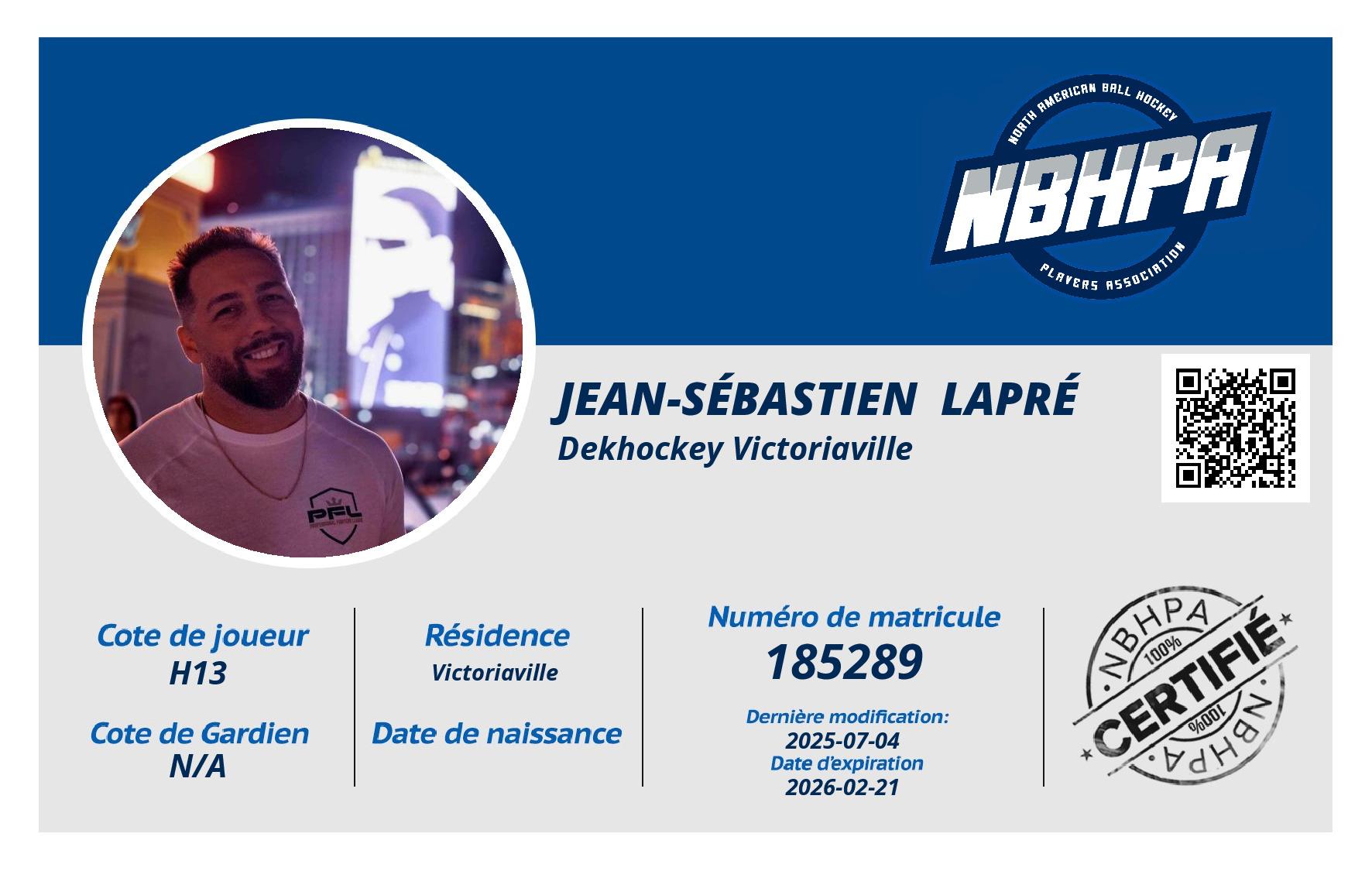 Jean-Sébastien  Lapré