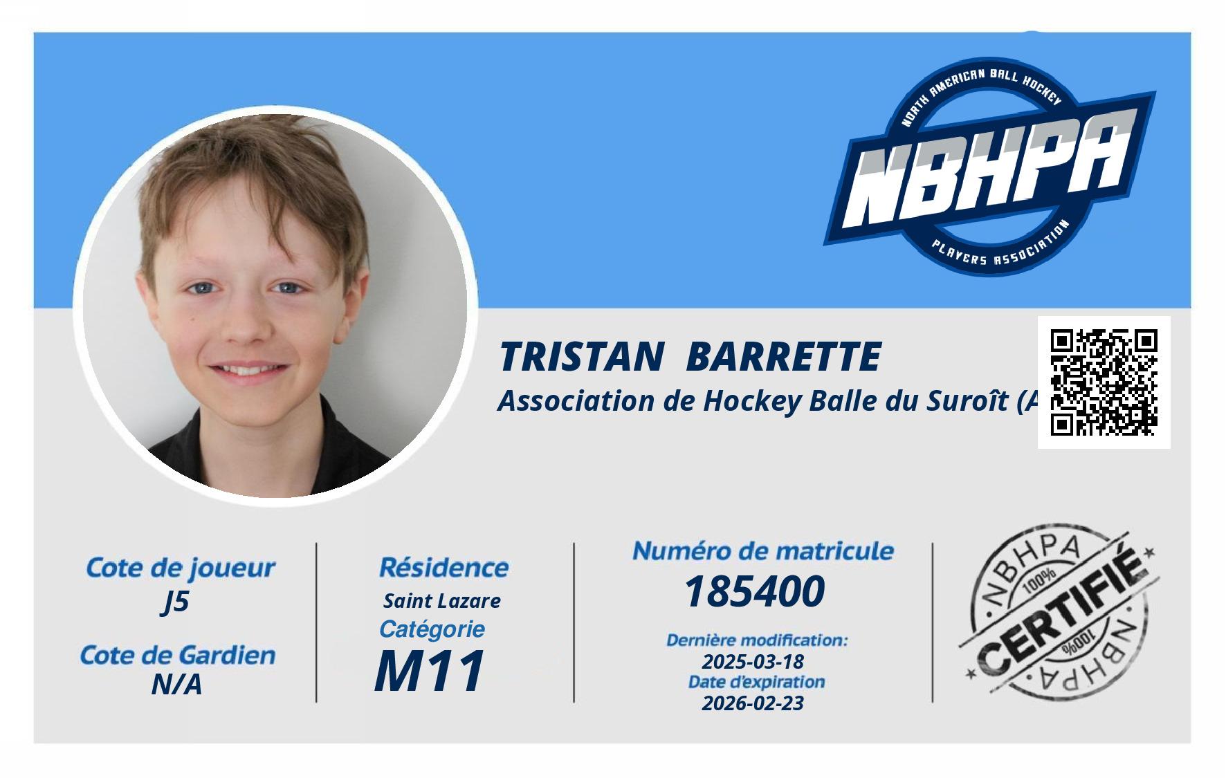 Tristan  Barrette 