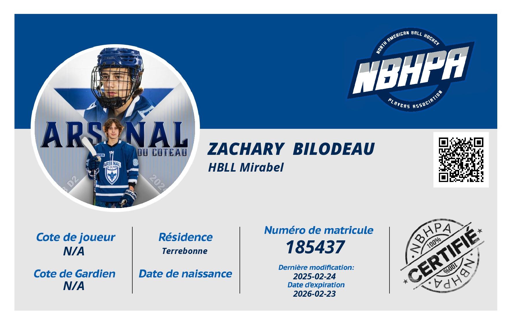 Zachary  Bilodeau