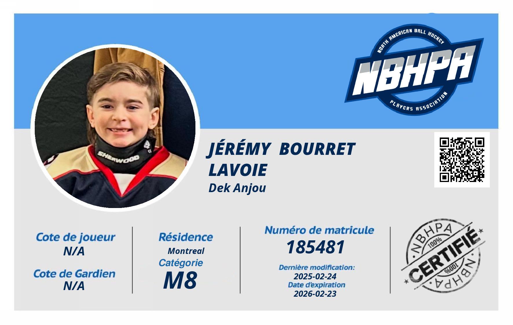 Jérémy  Bourret lavoie