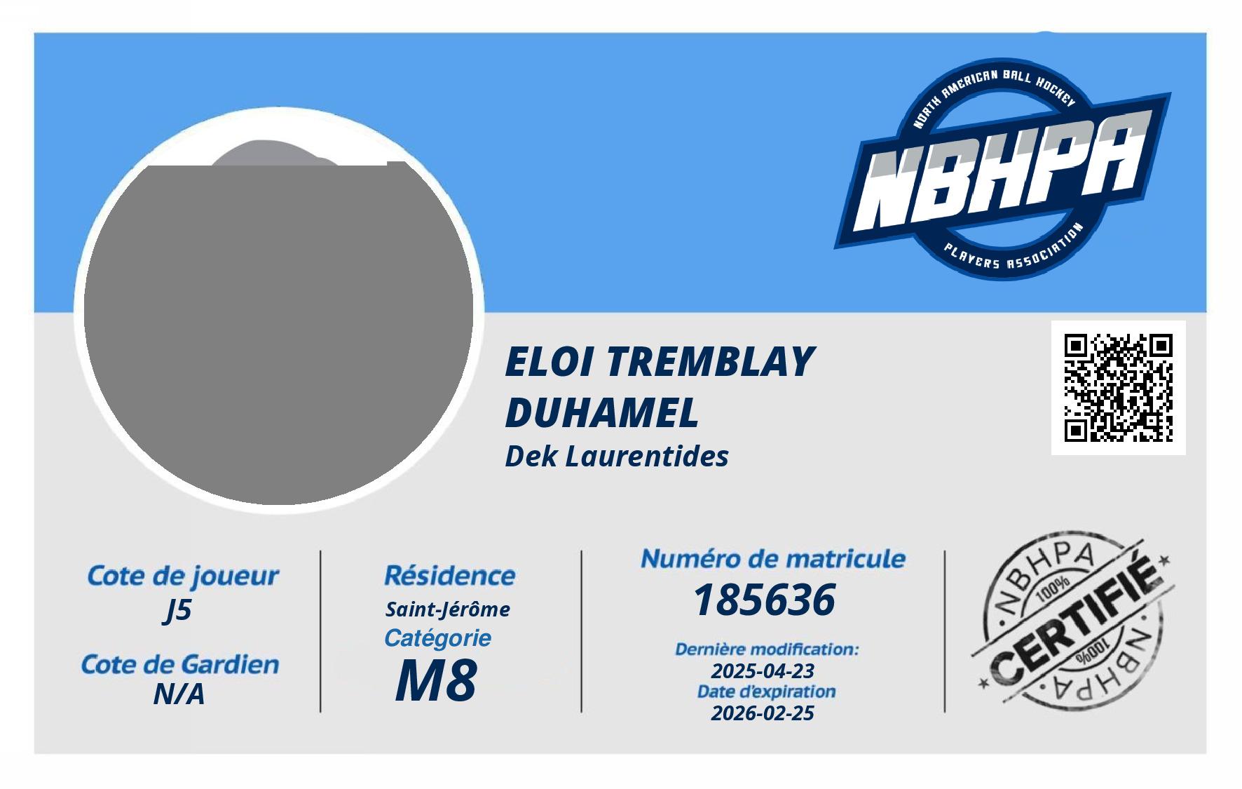 ELOI TREMBLAY DUHAMEL 