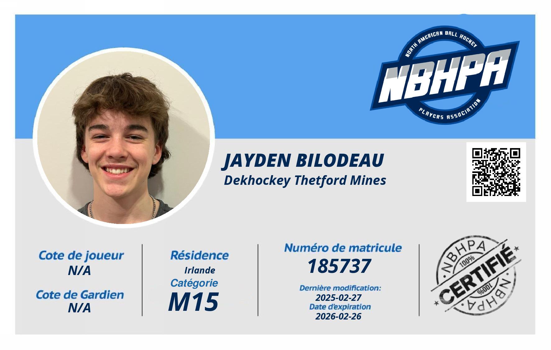 Jayden Bilodeau 