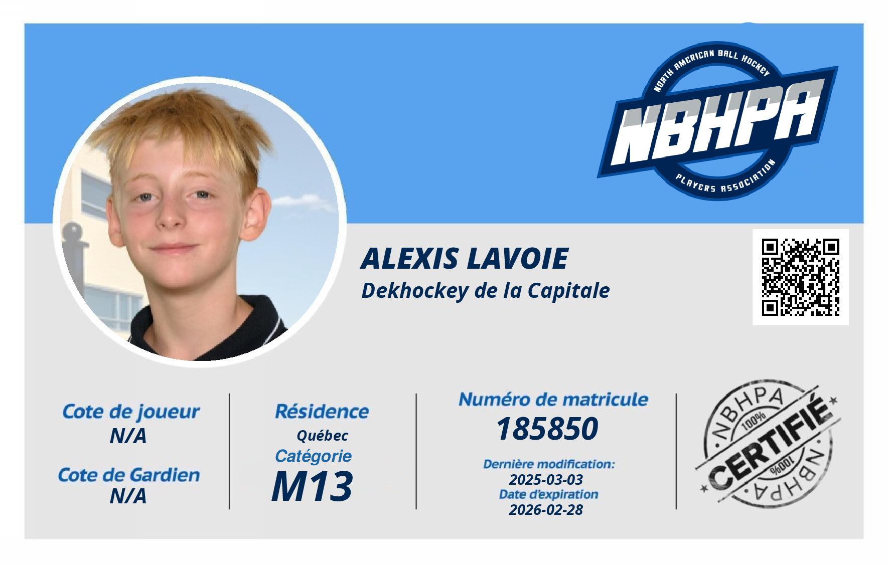 ALEXIS LAVOIE
