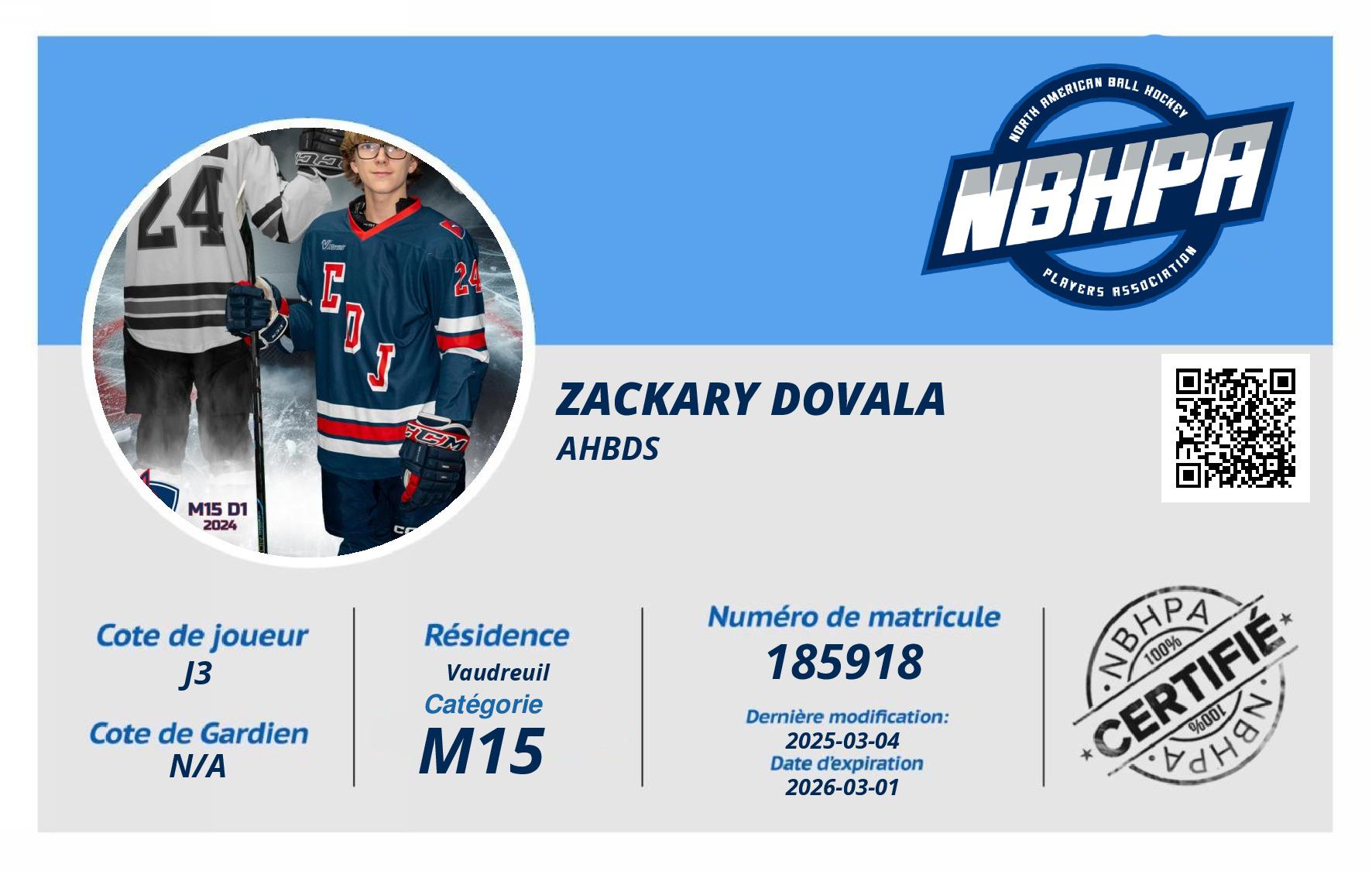 Zackary Dovala