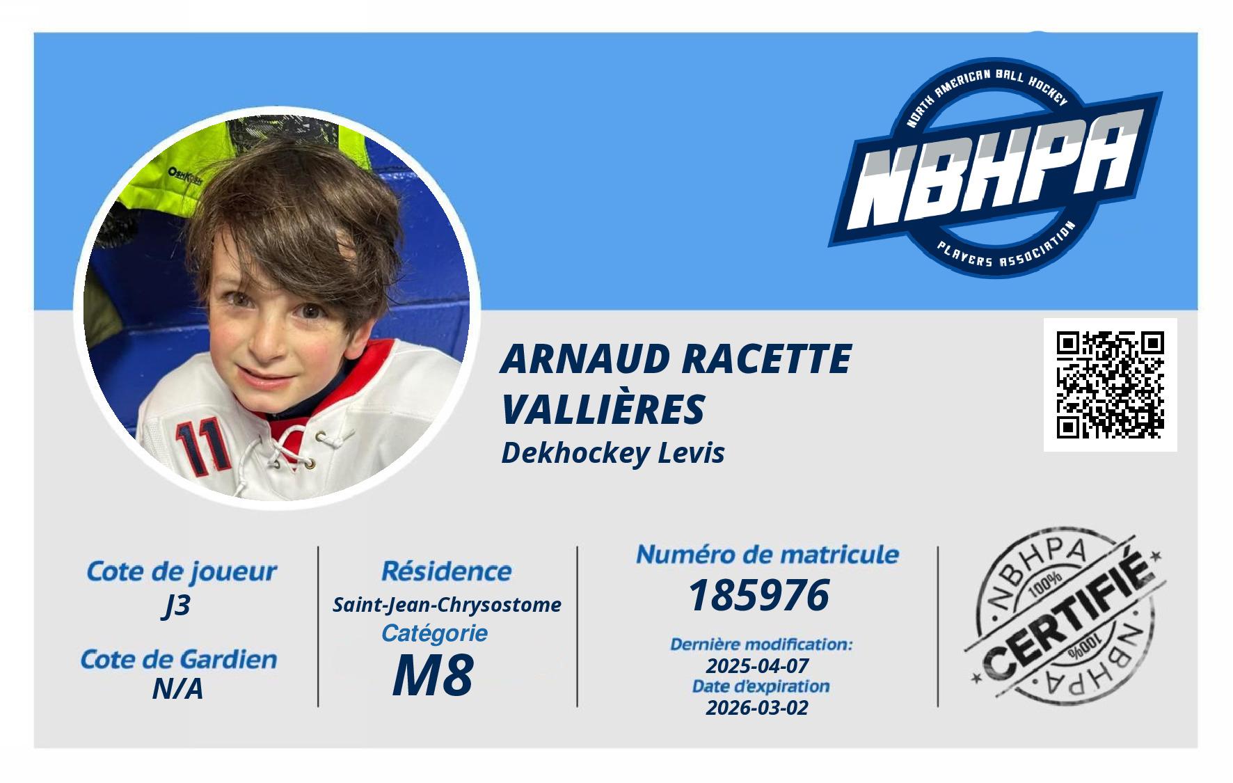 Arnaud Racette Vallières 