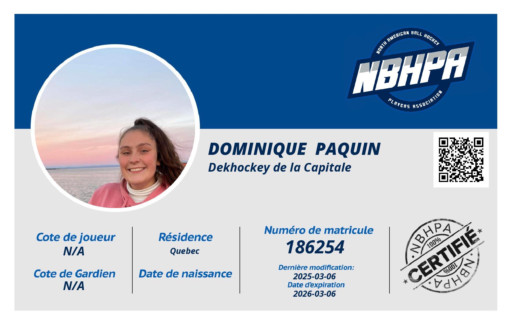 Dominique  Paquin 