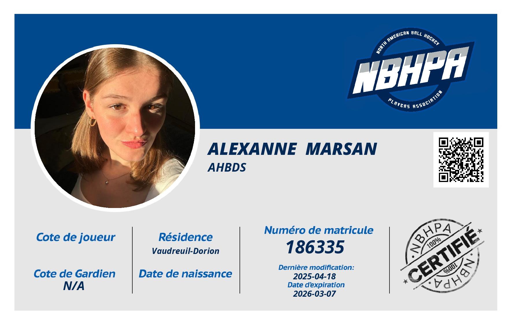 Alexanne  Marsan 