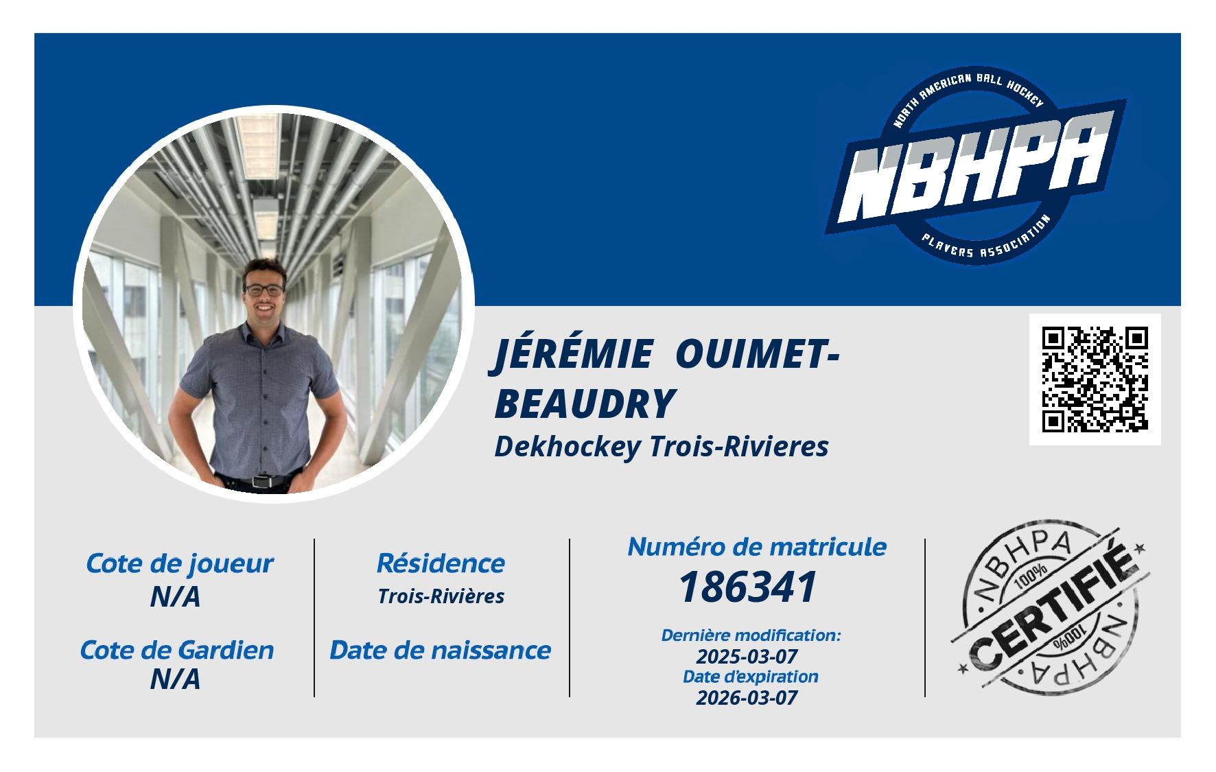 Jérémie  Ouimet-Beaudry
