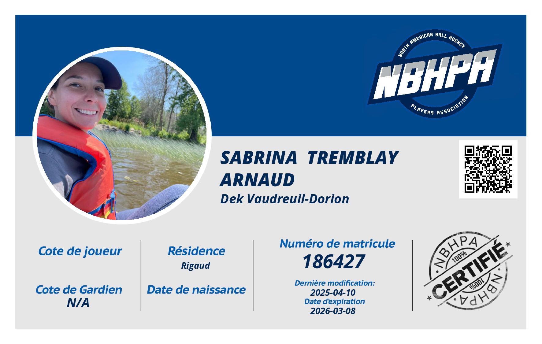 Sabrina  Tremblay Arnaud 