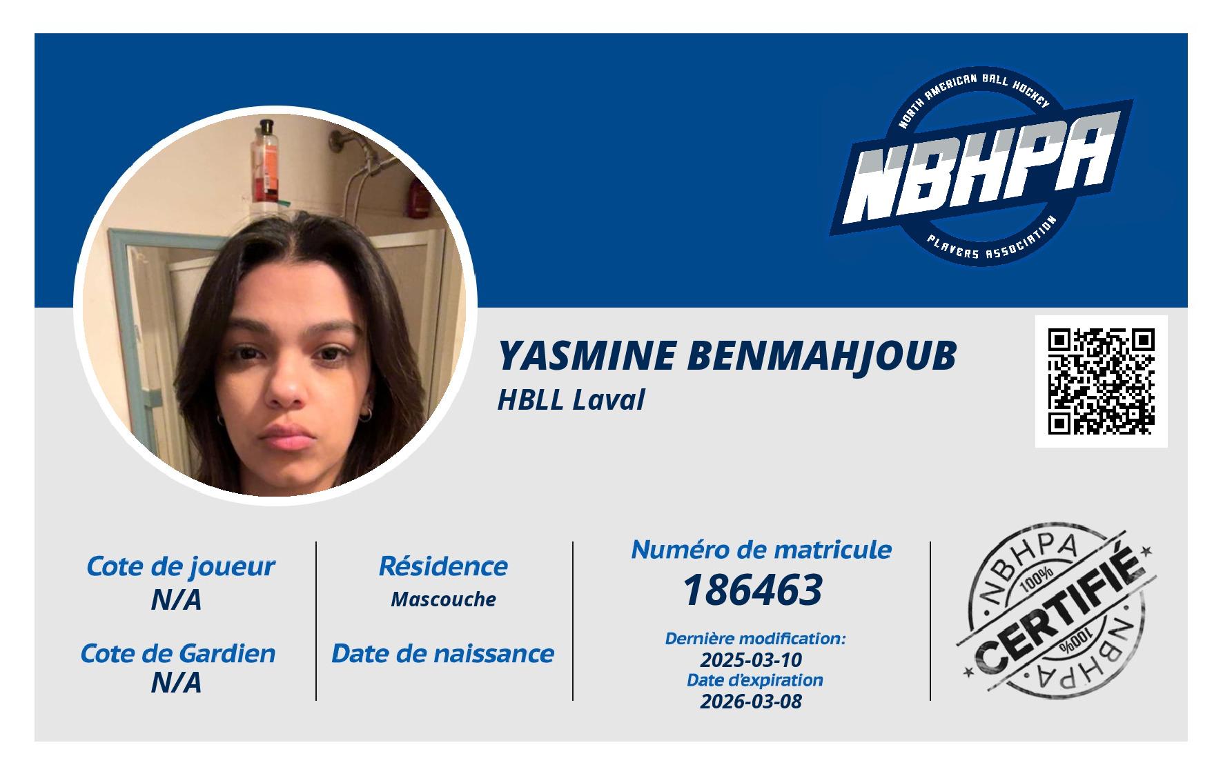 Yasmine Benmahjoub
