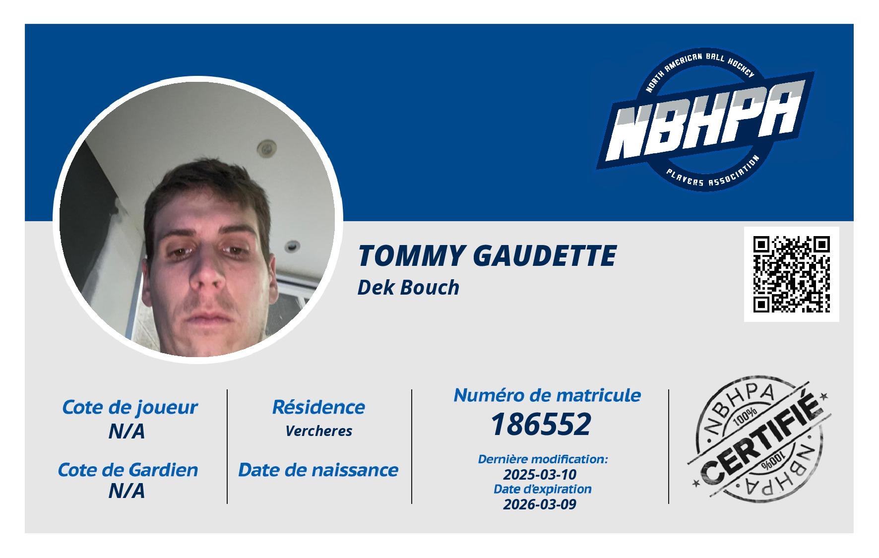 Tommy Gaudette