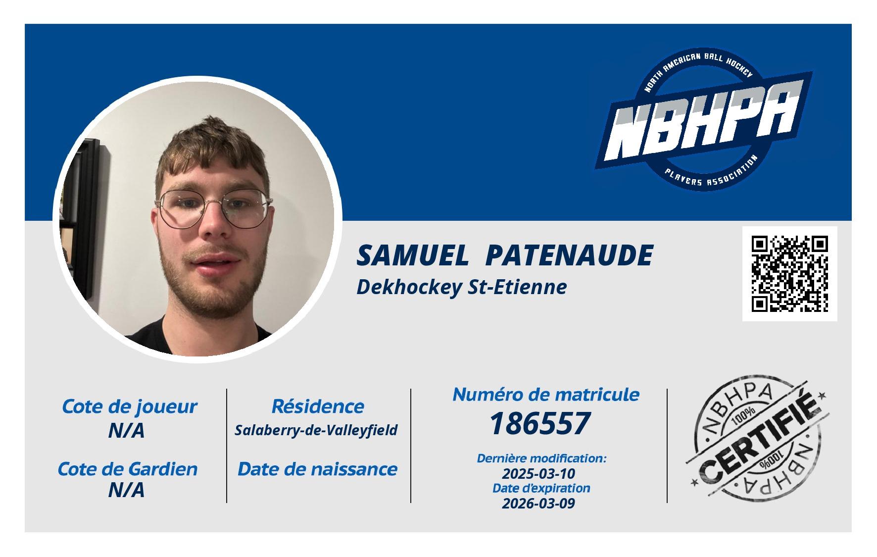 Samuel  Patenaude