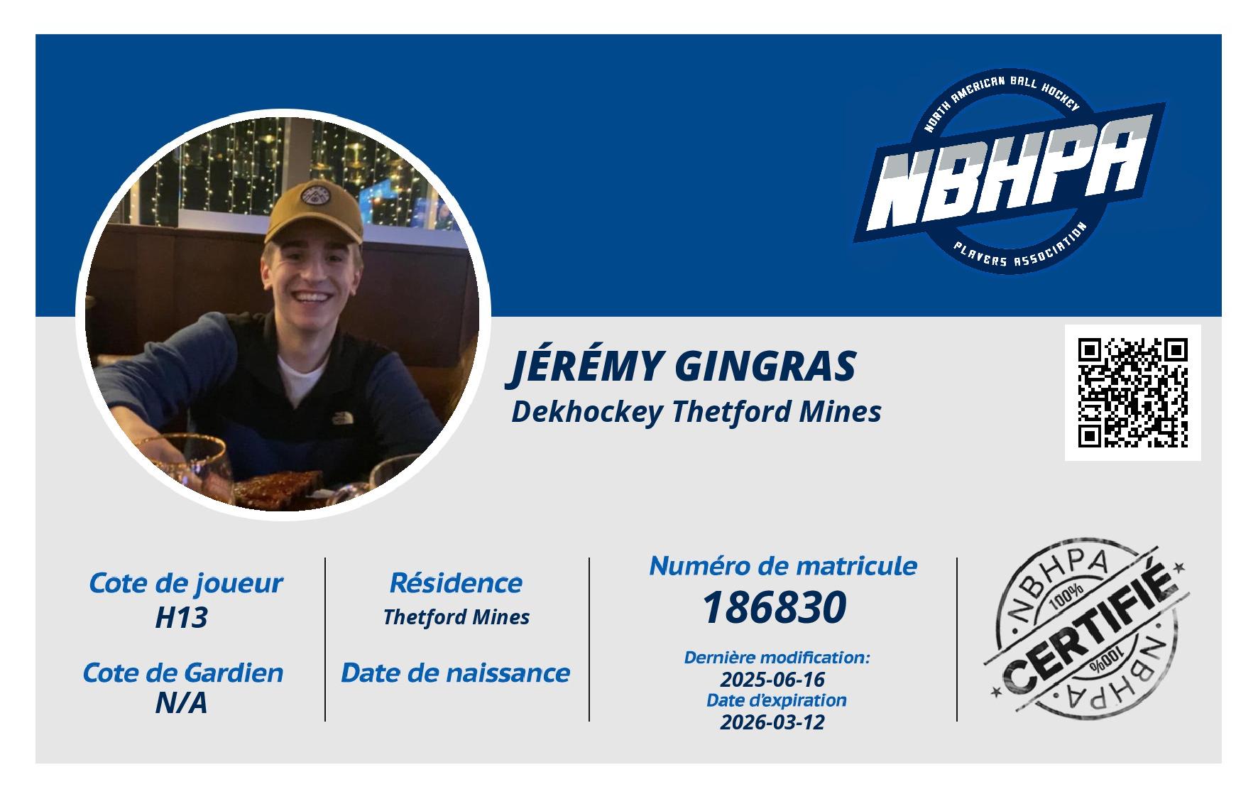 Jérémy Gingras