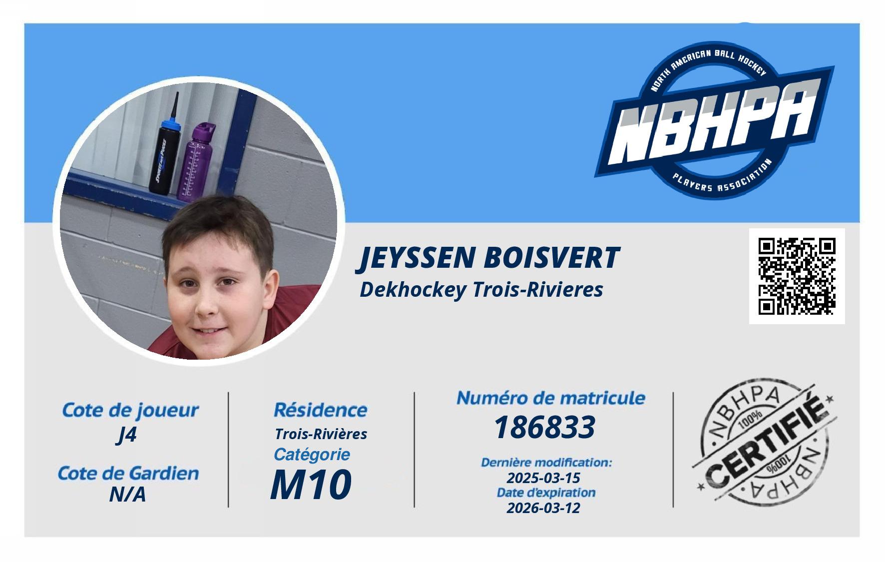 Jeyssen Boisvert