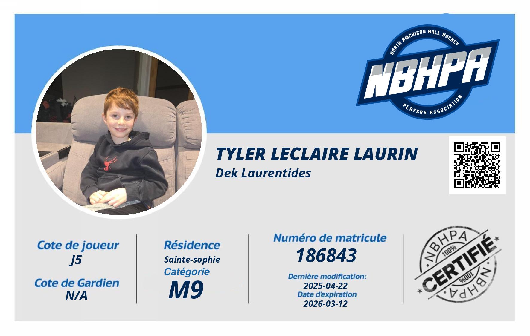 Tyler Leclaire Laurin