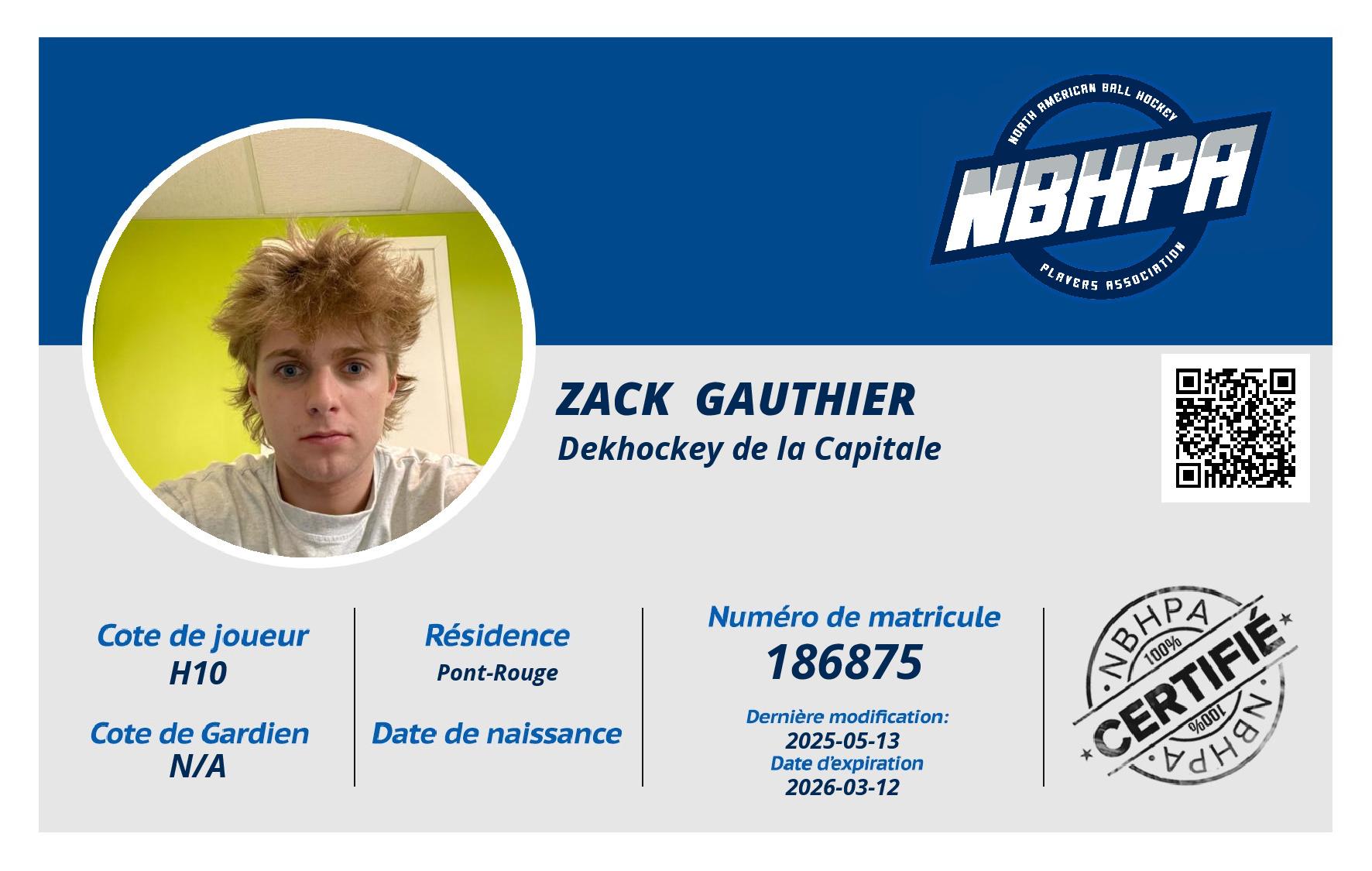 Zack  Gauthier
