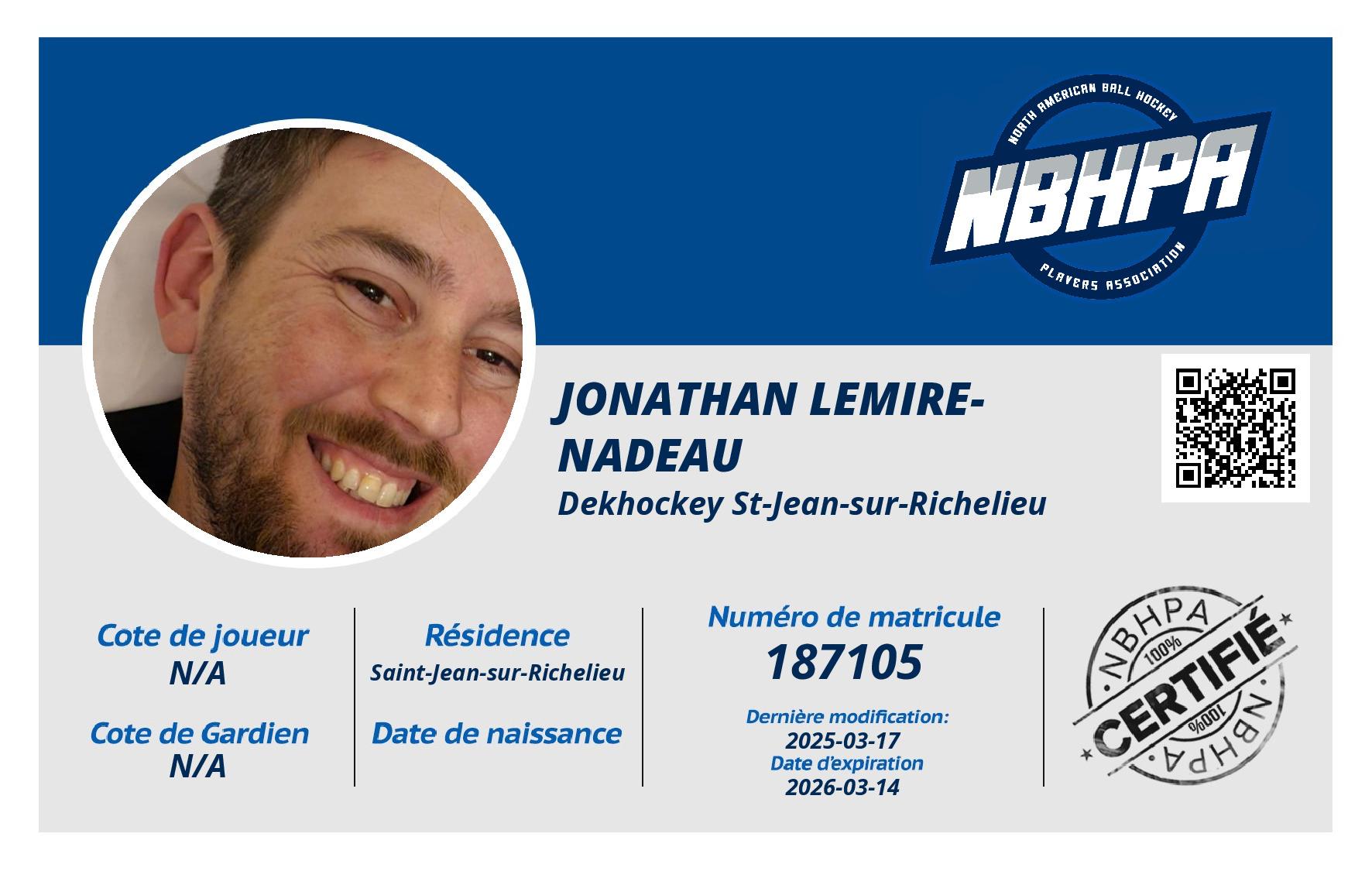 Jonathan Lemire-Nadeau