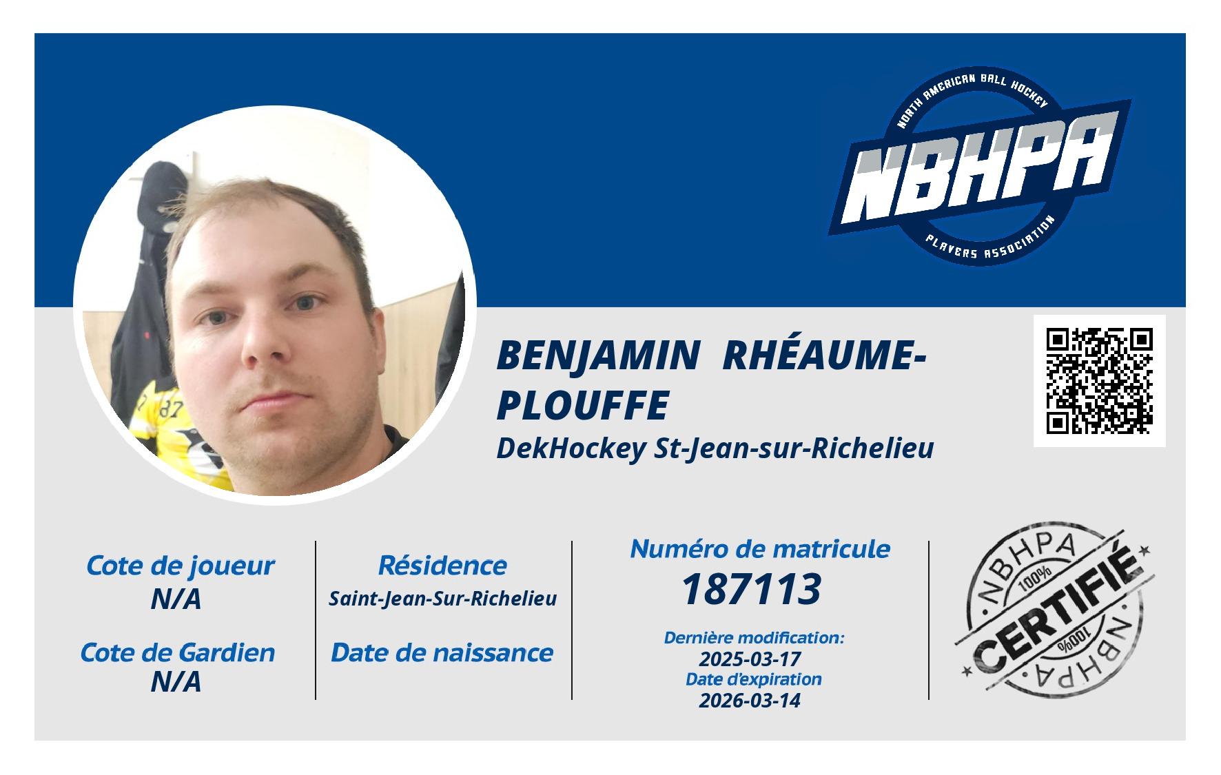 Benjamin  Rhéaume-Plouffe