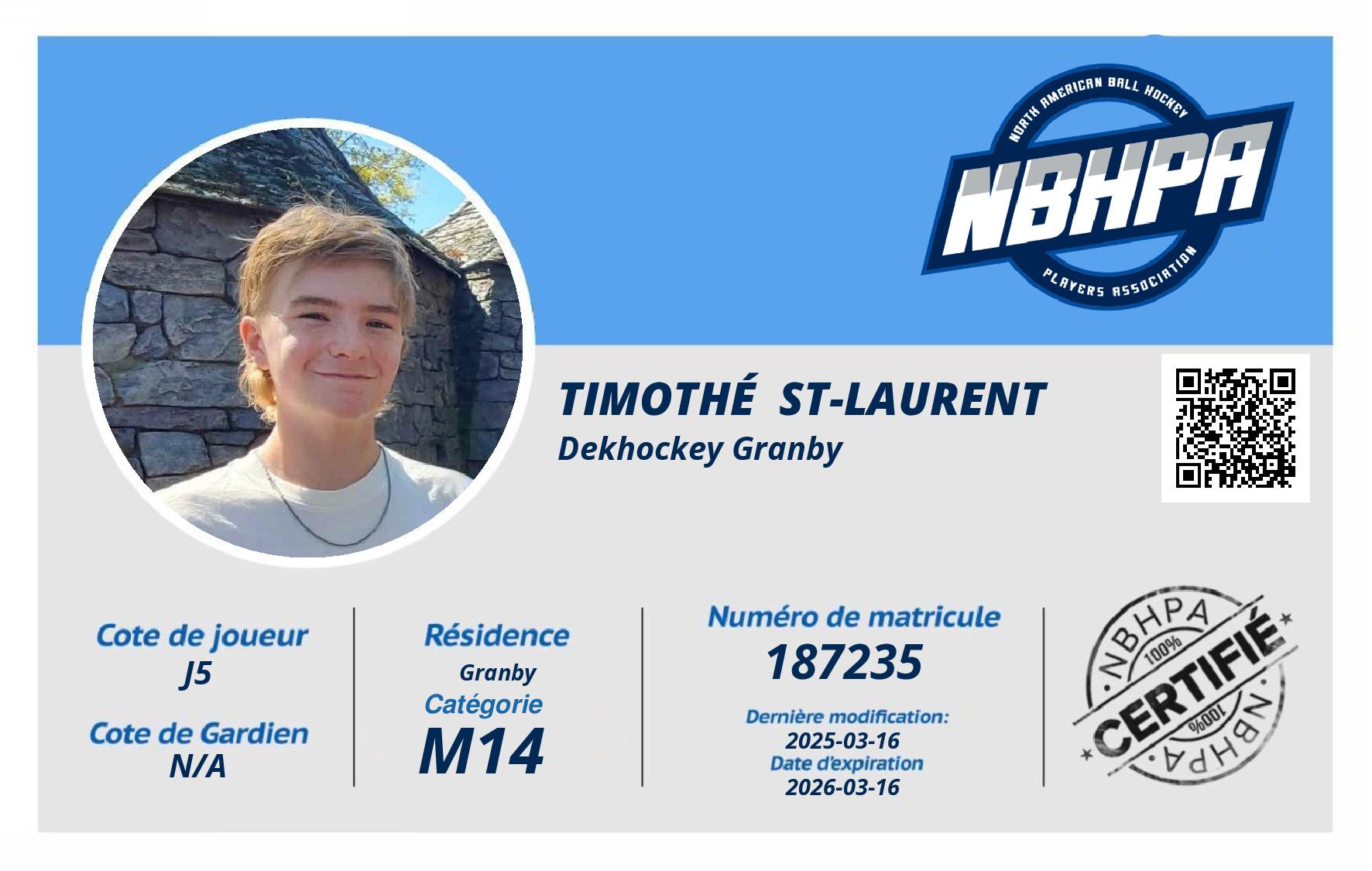 Timothé  St-Laurent