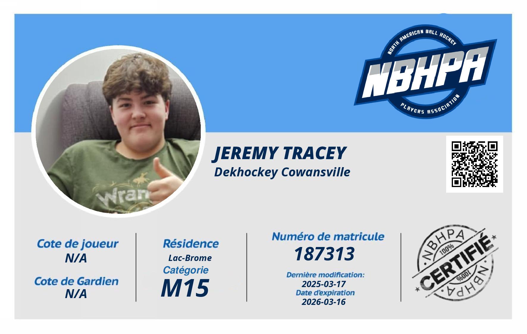 Jeremy Tracey