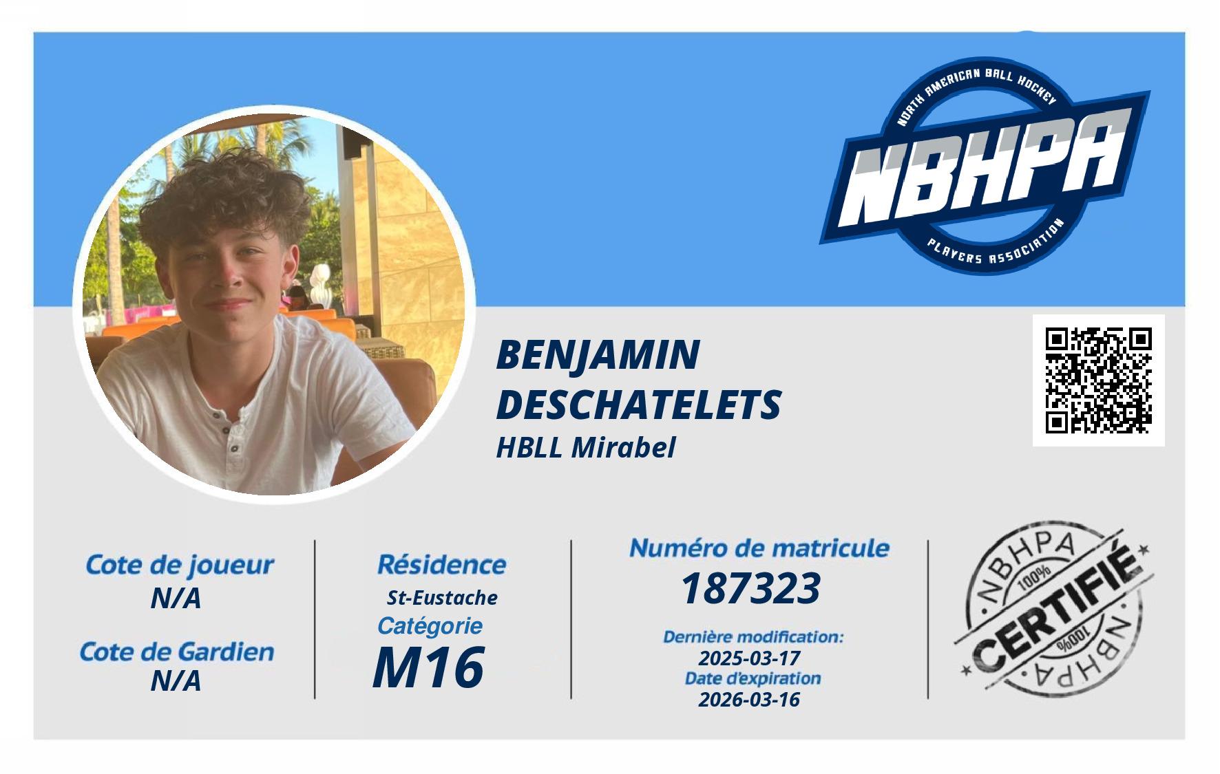 Benjamin Deschatelets