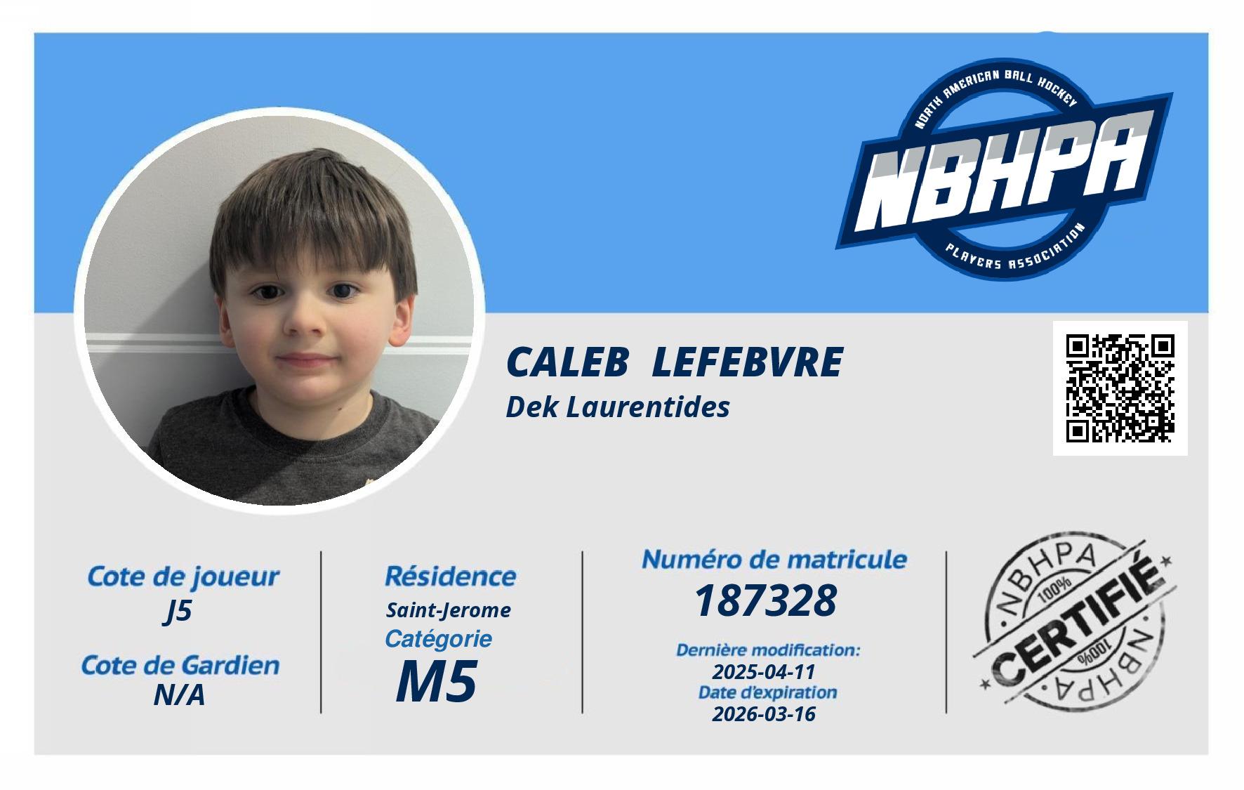 Caleb  Lefebvre