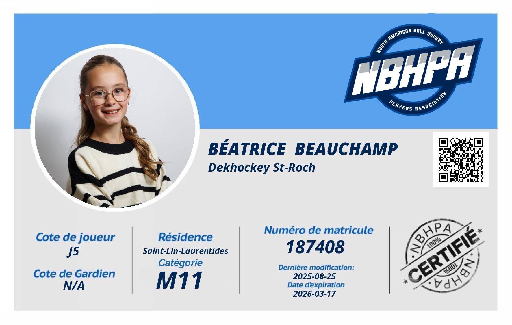 Béatrice  Beauchamp 