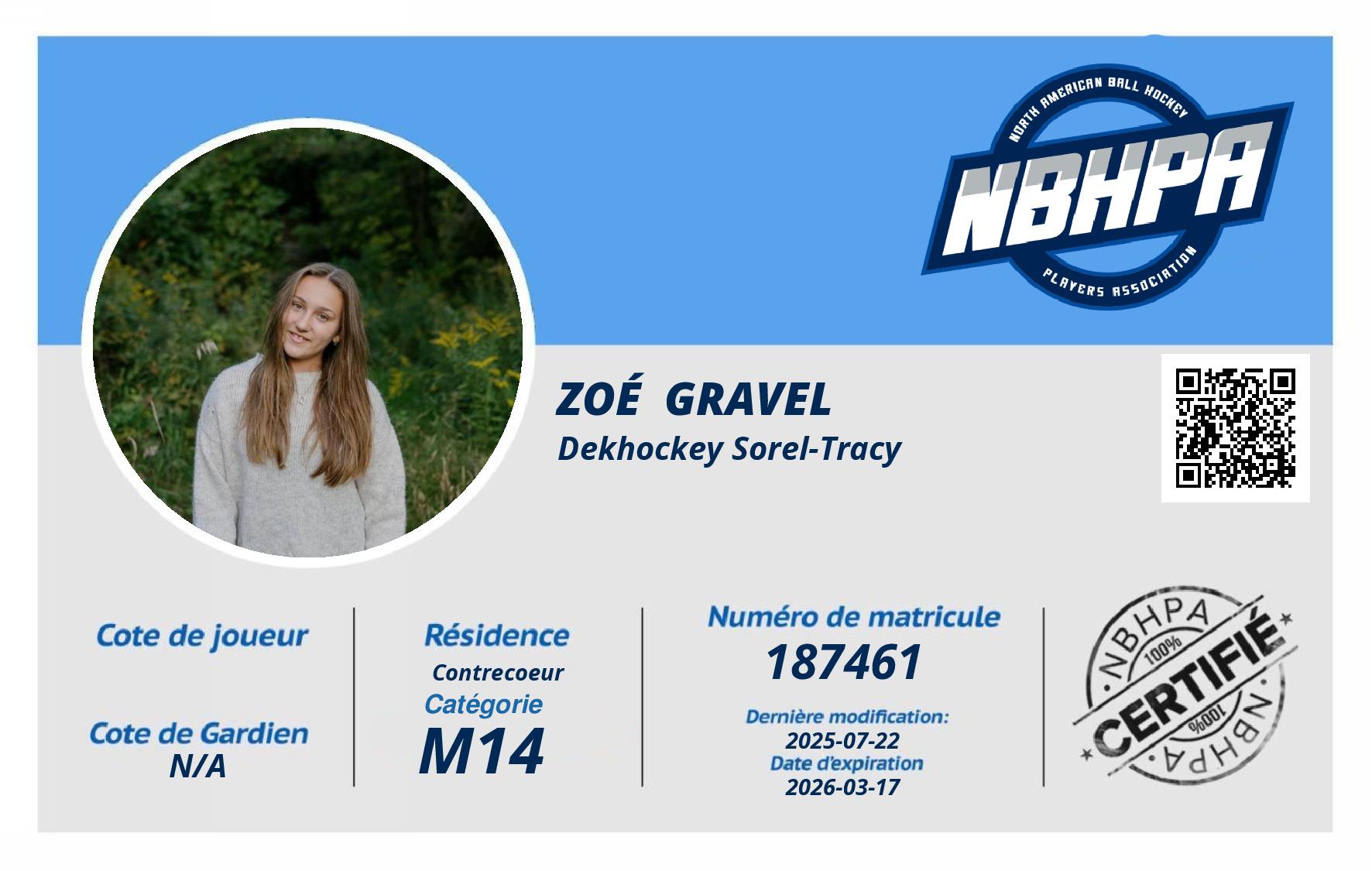 Zoé  Gravel