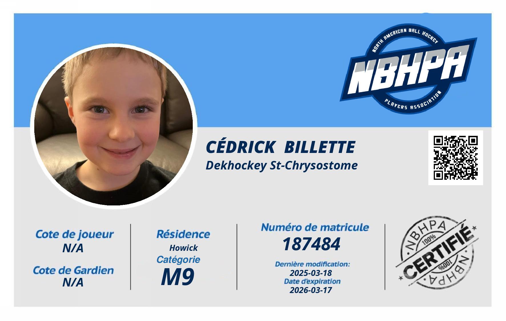 Cédrick  Billette