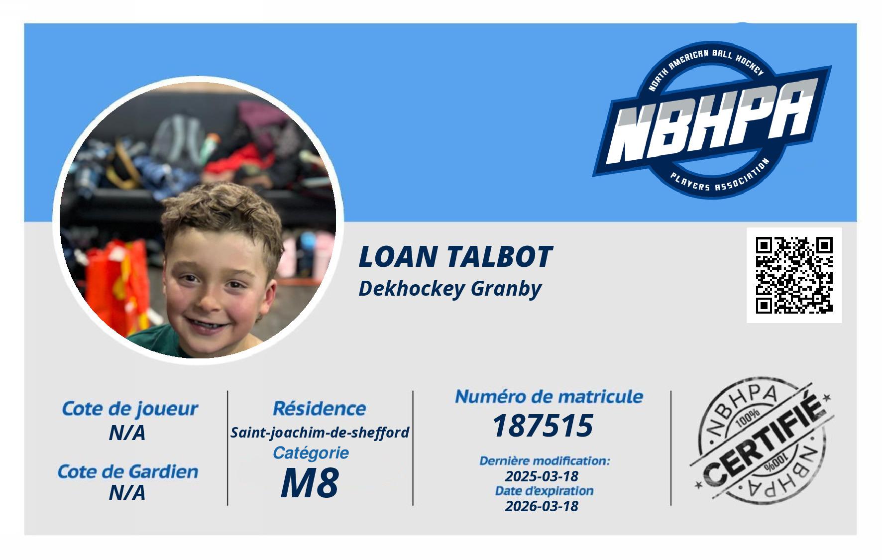Loan Talbot 