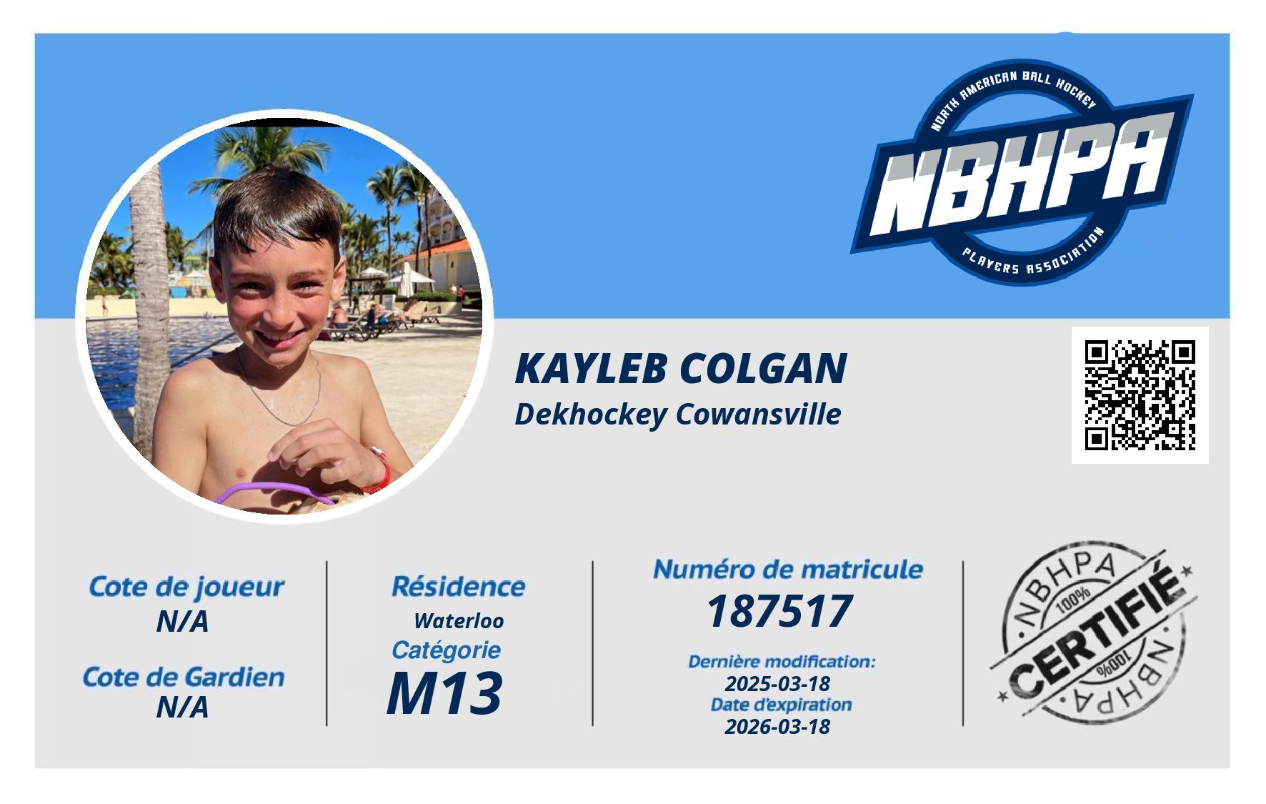 Kayleb colgan