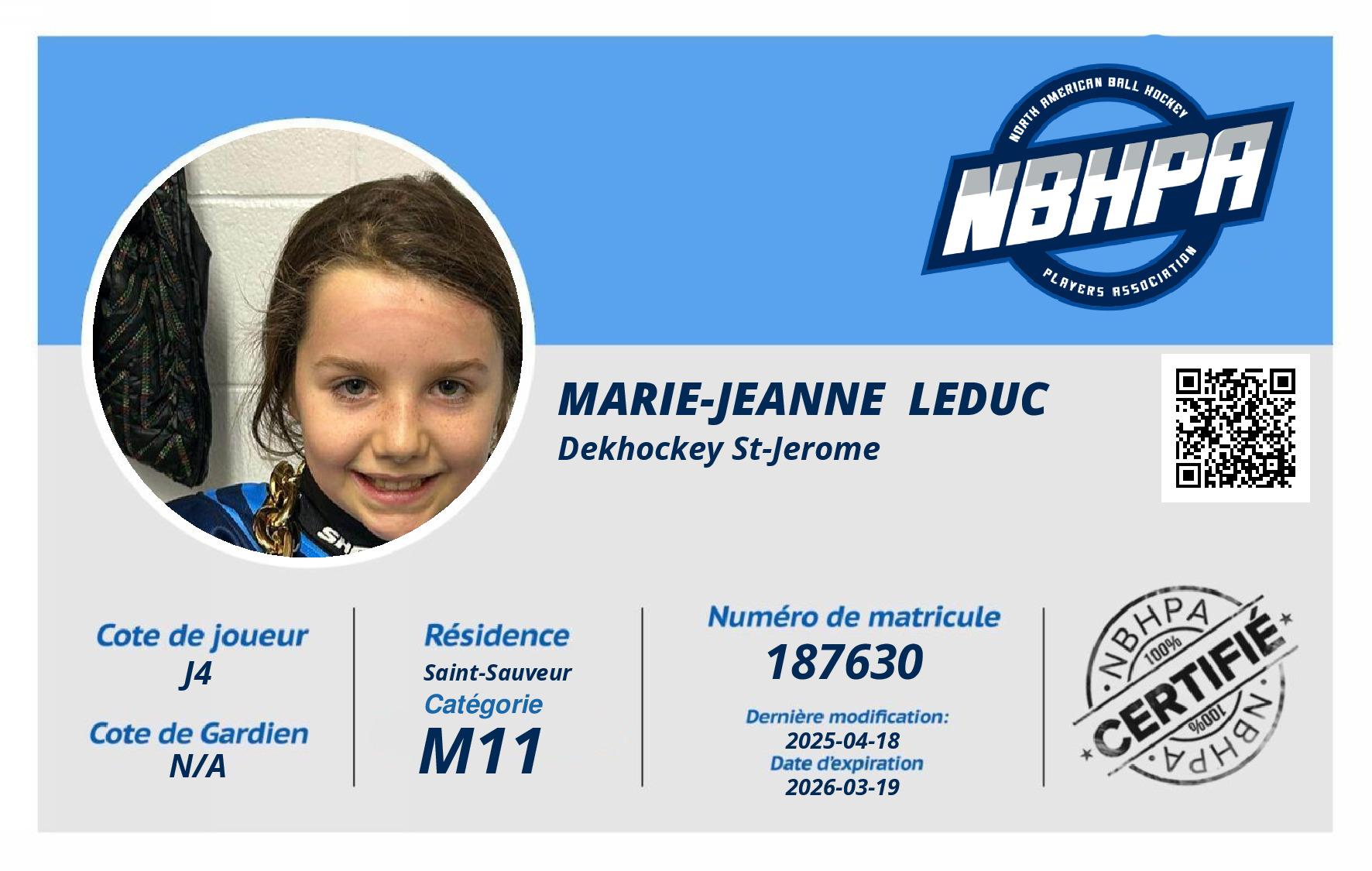 Marie-Jeanne  Leduc