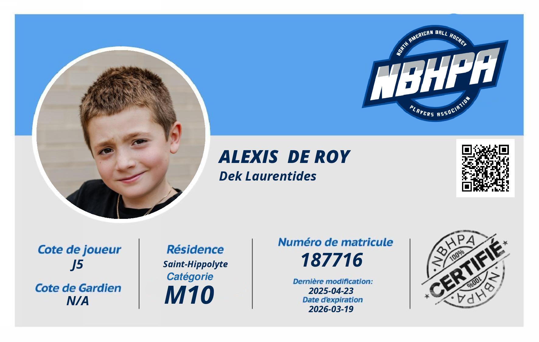 Alexis  De Roy