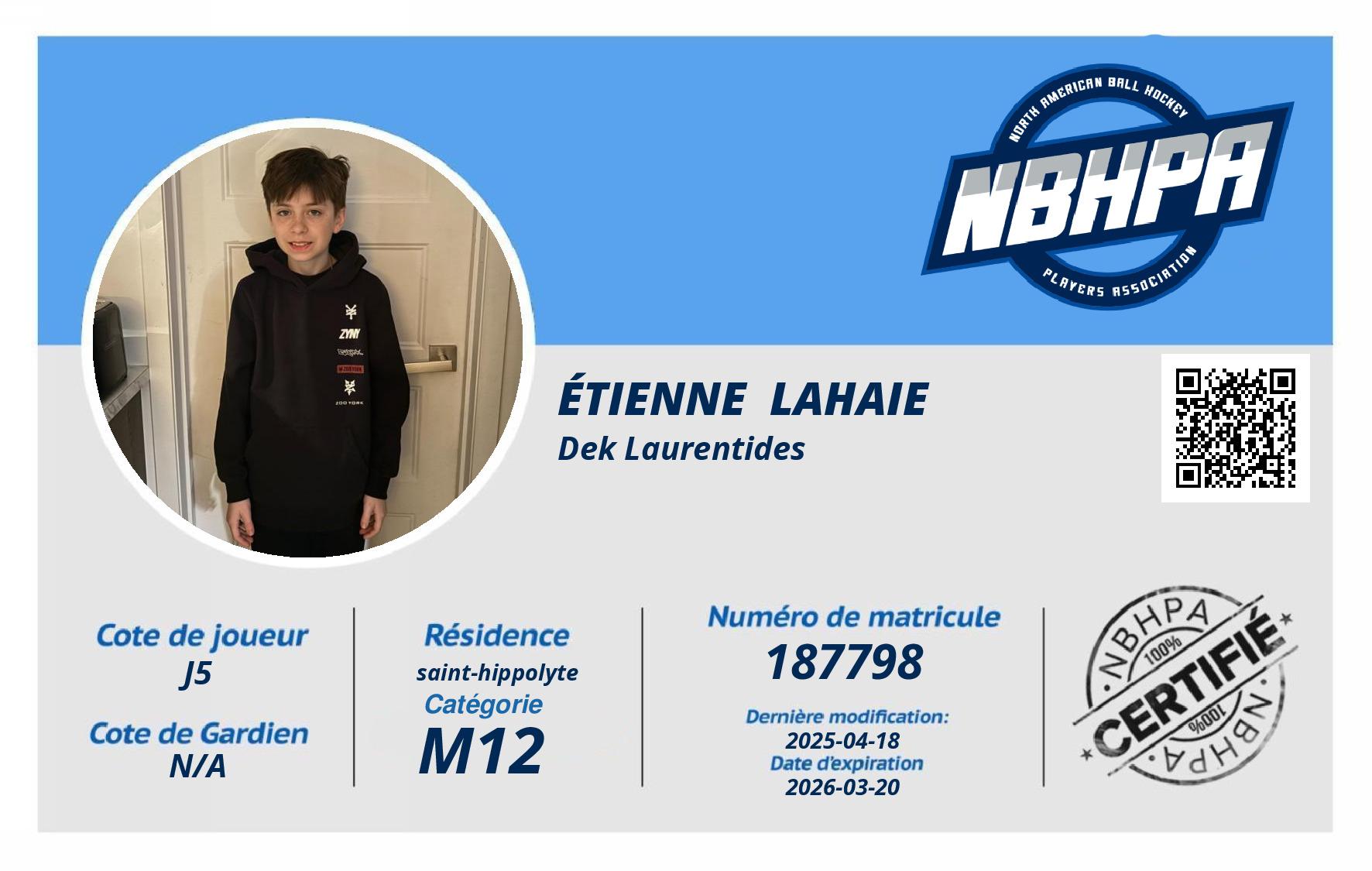 Étienne  Lahaie