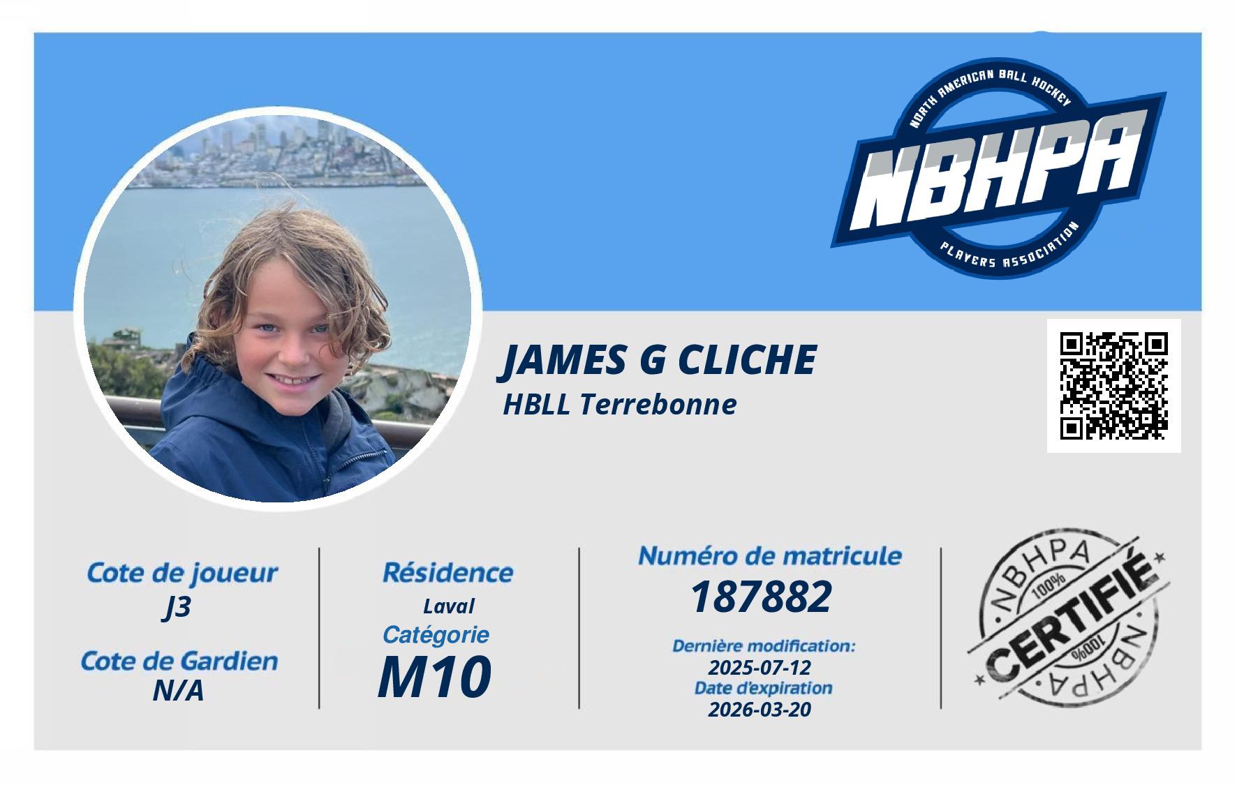 James G Cliche