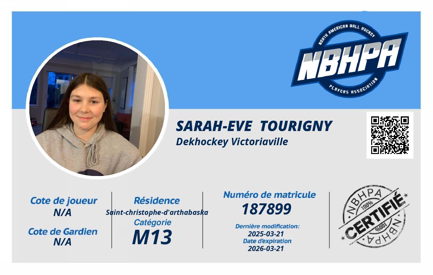 Sarah-Eve  Tourigny