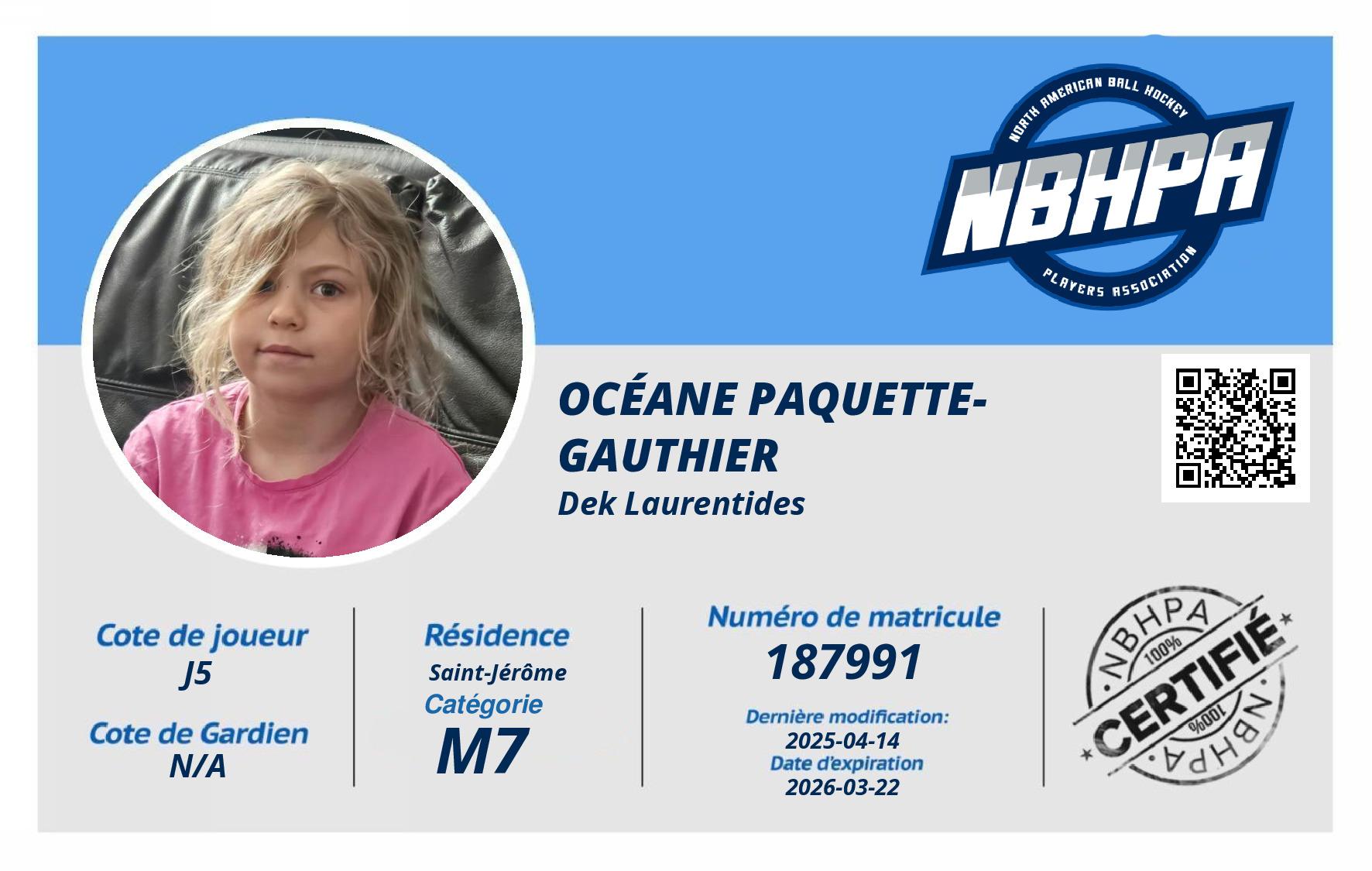 Océane Paquette-Gauthier