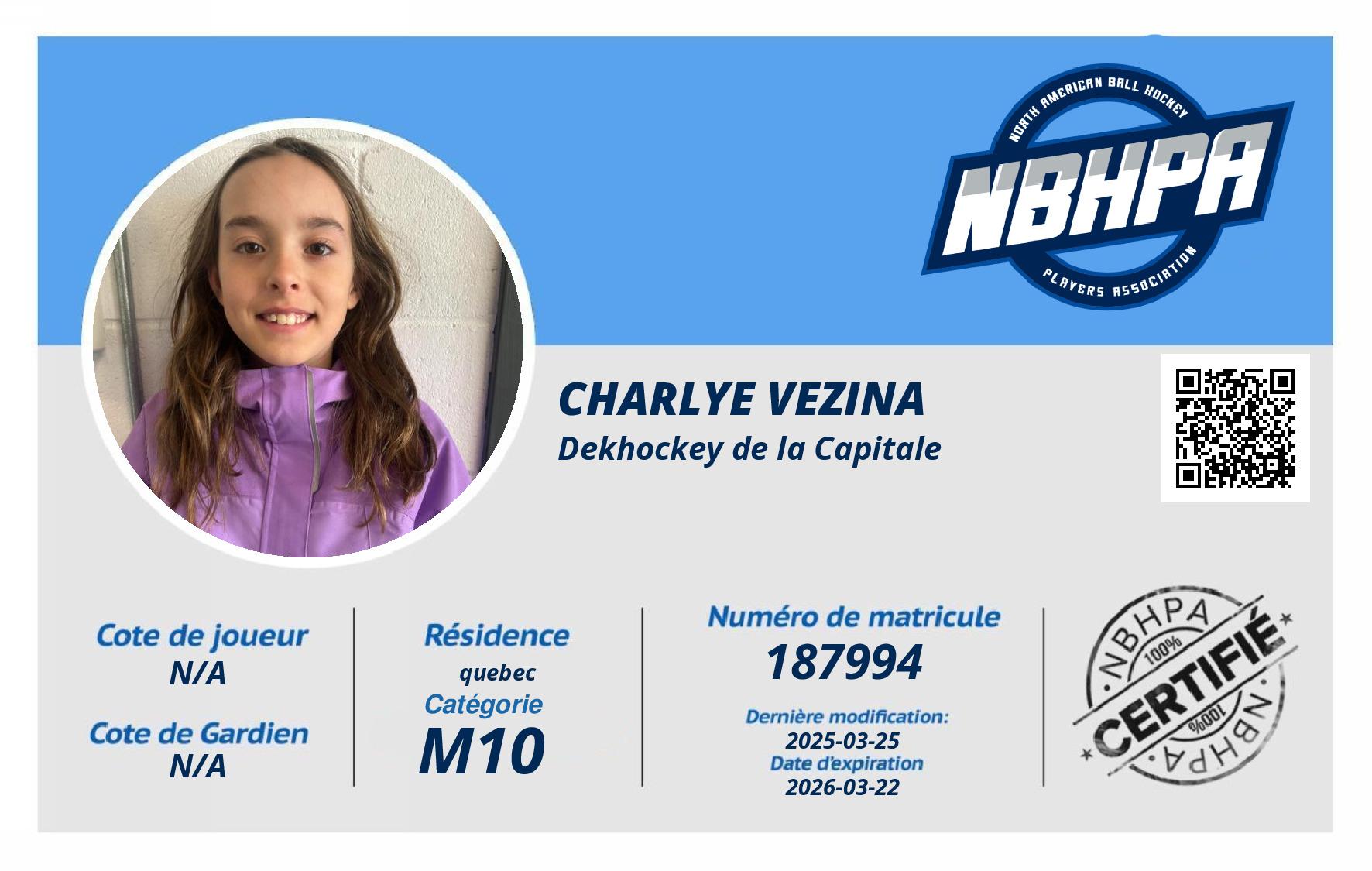 Charlye Vezina