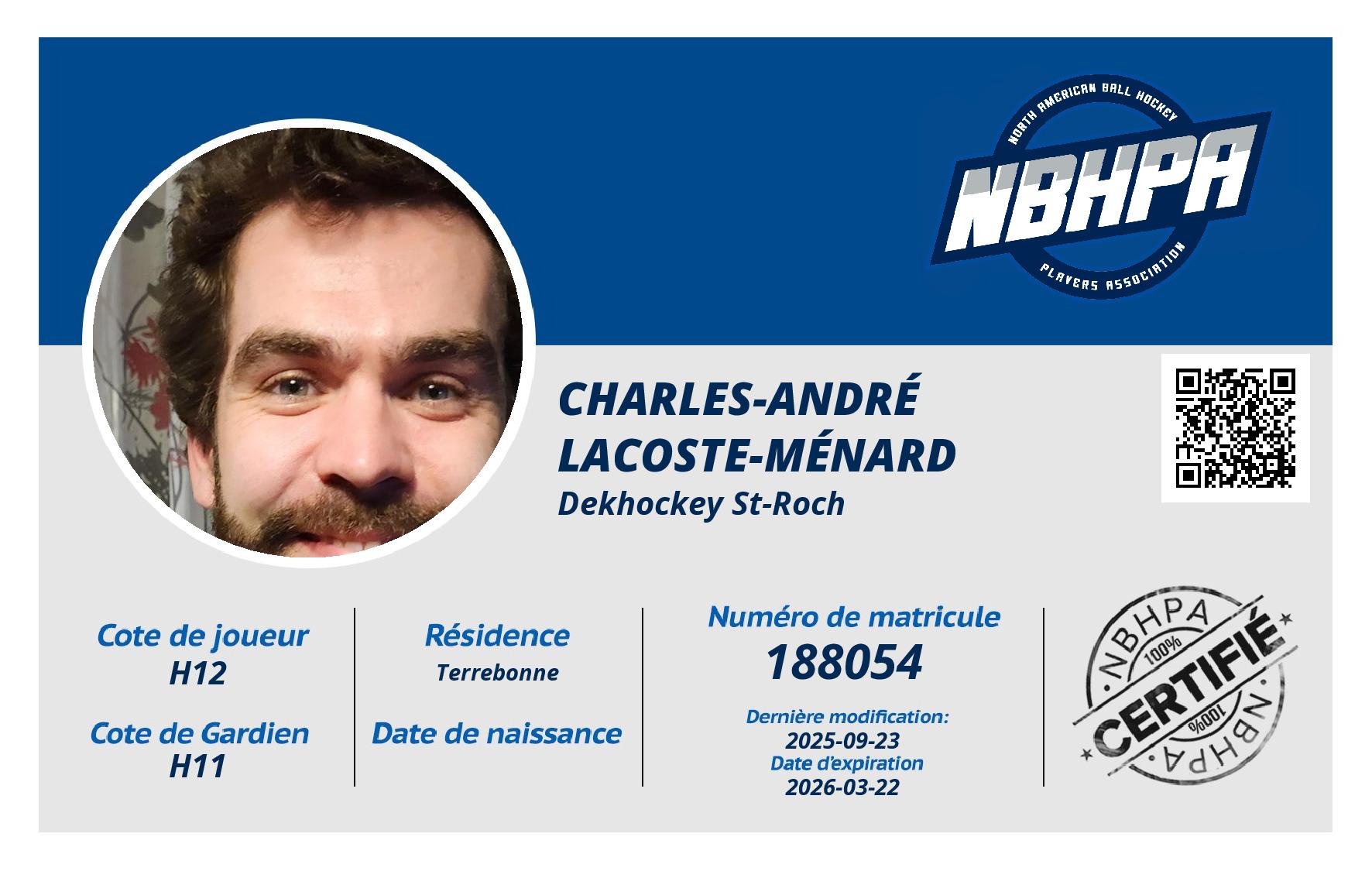 Charles-André  Lacoste-Ménard 