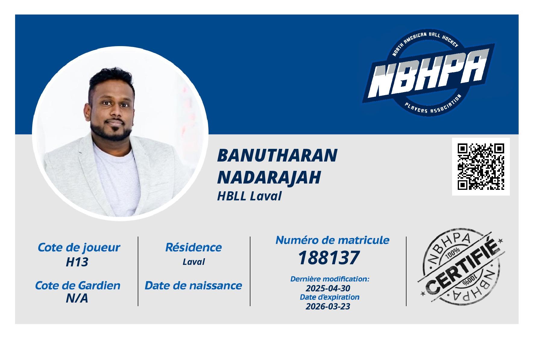 Banutharan Nadarajah 