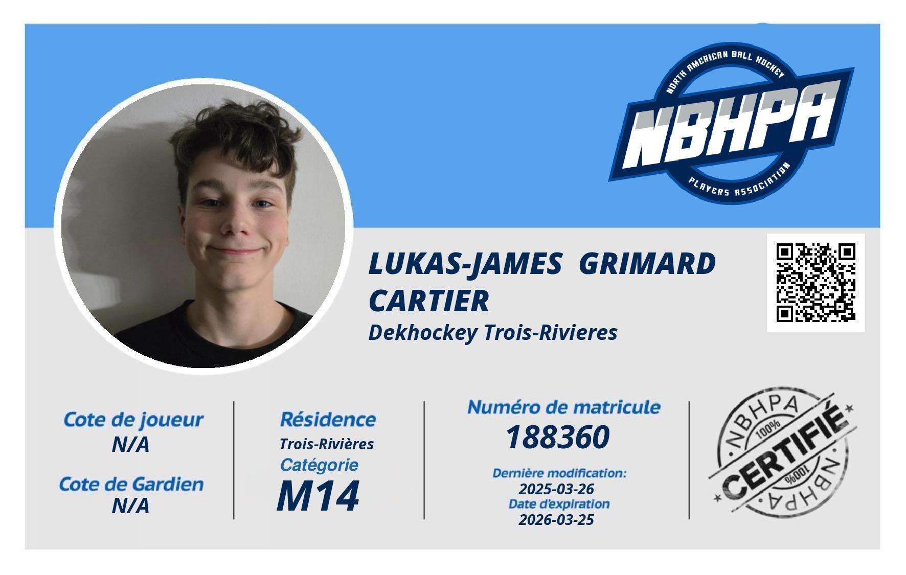 Lukas-James  Grimard cartier