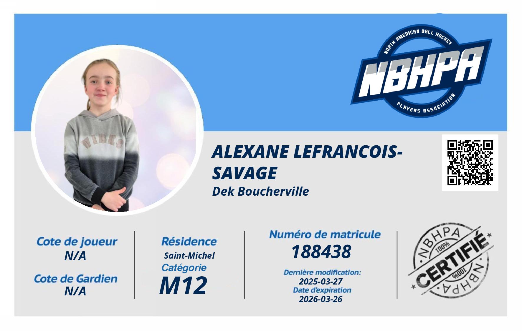 Alexane Lefrancois-Savage