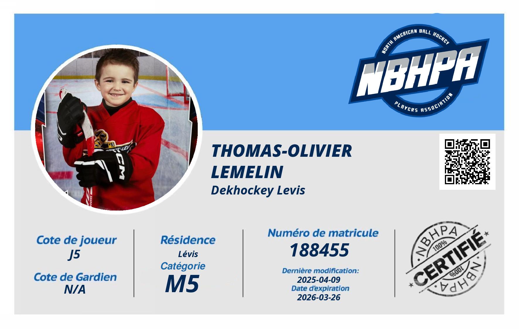 Thomas-Olivier  Lemelin