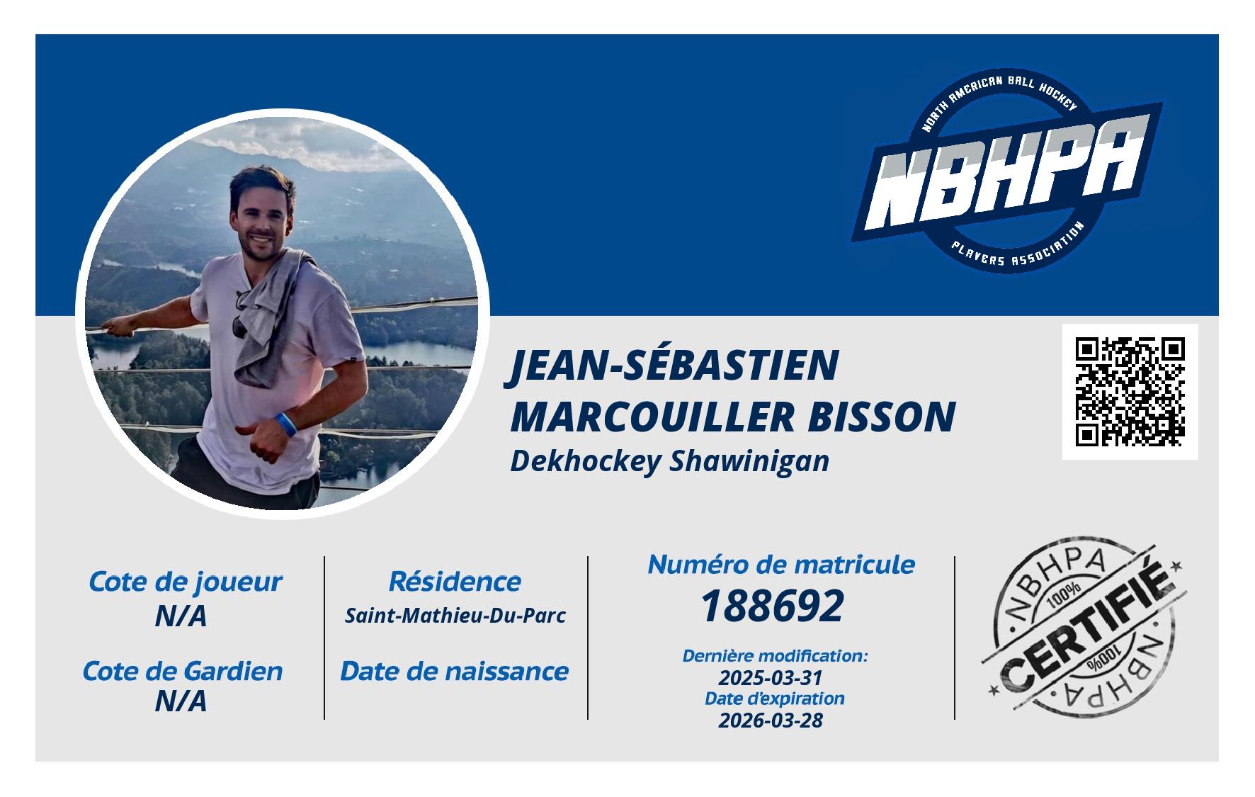 Jean-Sébastien Marcouiller Bisson