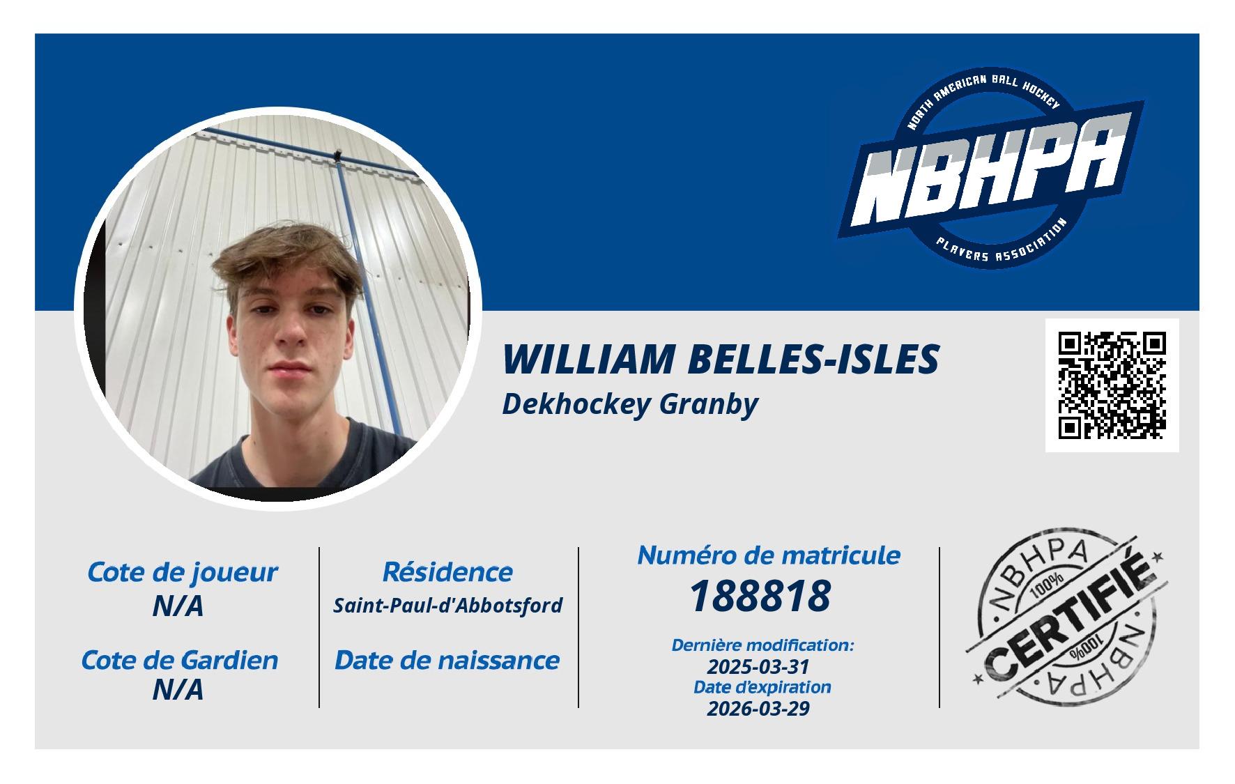 william belles-isles