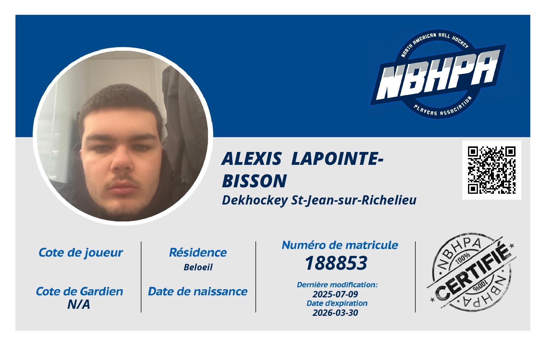 Alexis  Lapointe-Bisson