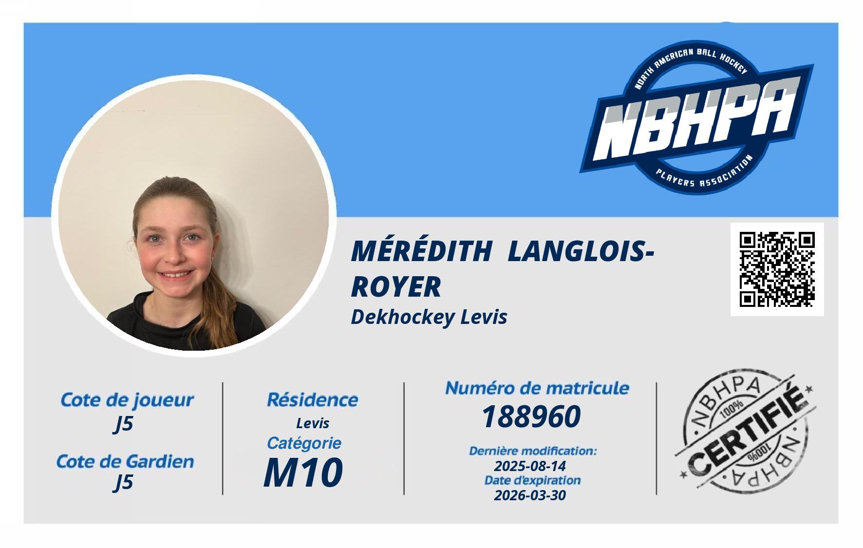 Mérédith  Langlois-Royer
