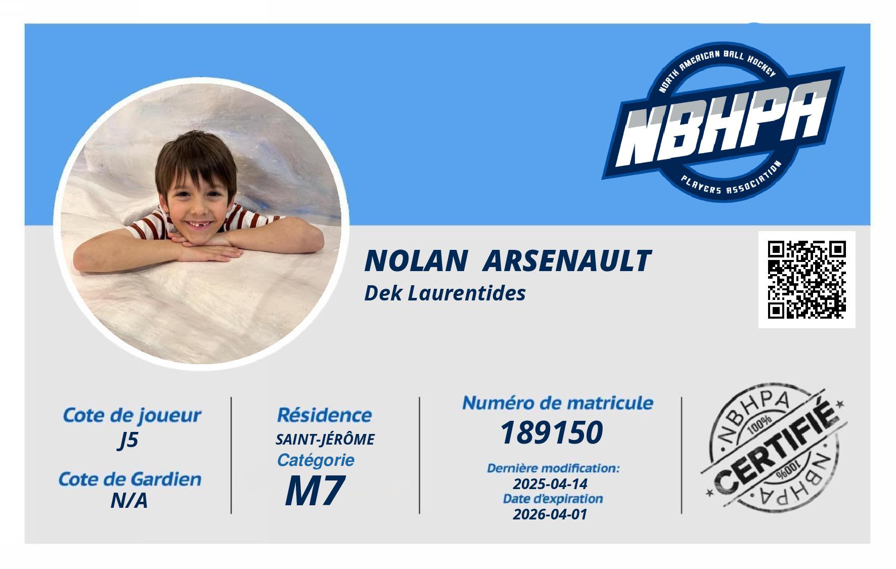 Nolan  Arsenault 