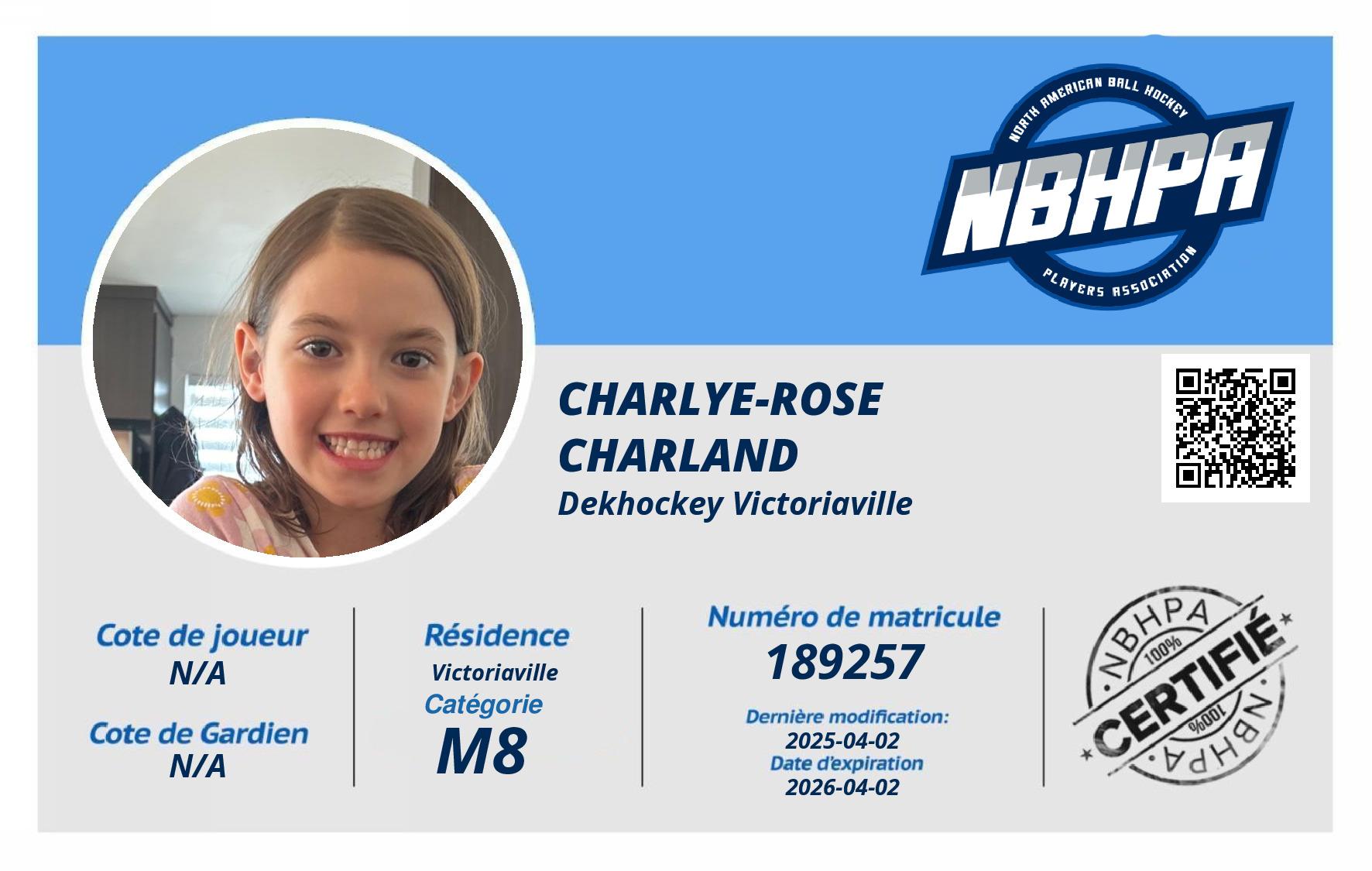 Charlye-rose Charland 