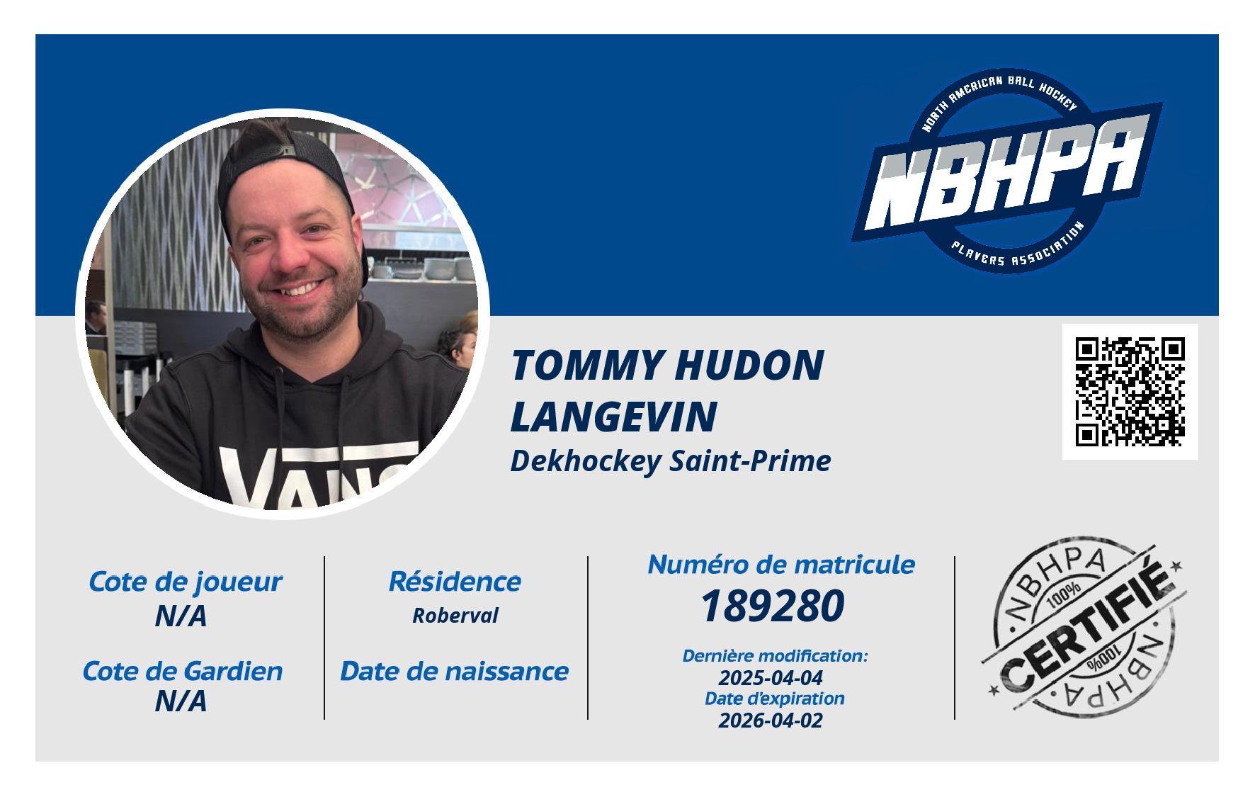 Tommy Hudon Langevin 